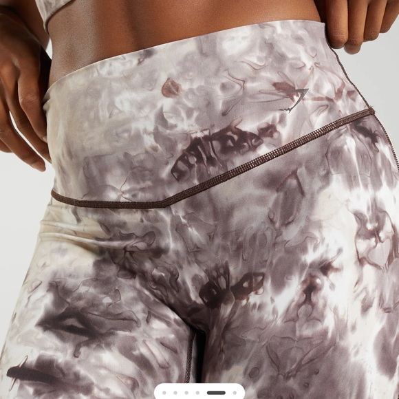 Gymshark Elevate Leggings size XL Cement Brown Spray Dye - Picture 3 of 11